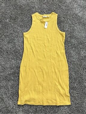 Reitmans’ Yellow Ribbed Tank Dress (XL)